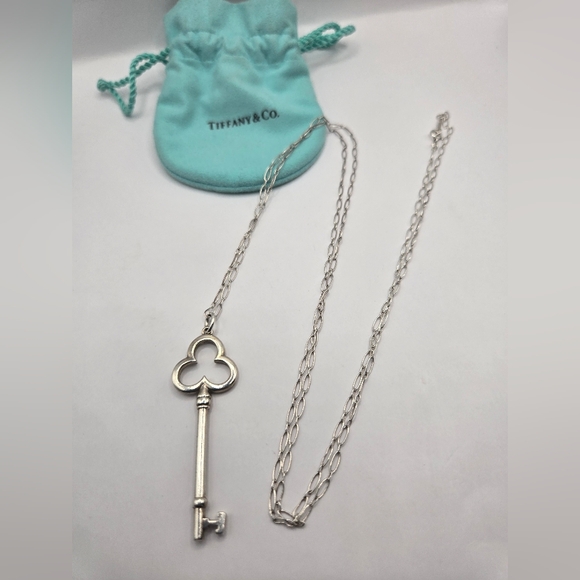 Tiffany & Co. Silver Key Pendant Necklace